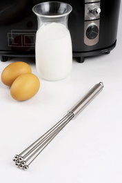 Hermia Batidor 100% Metálico Gris Utensilio de Cocina Duradero para Mezclar y Repostería, Apto Lavavajillas, 36cm